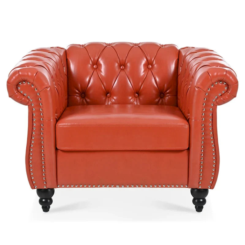 Christopher Knight Home - Winston Faux Leather Chesterfield Club Chair 7