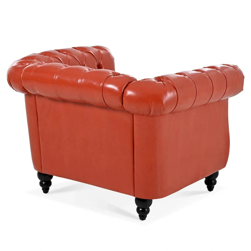 Christopher Knight Home - Winston Faux Leather Chesterfield Club Chair 12