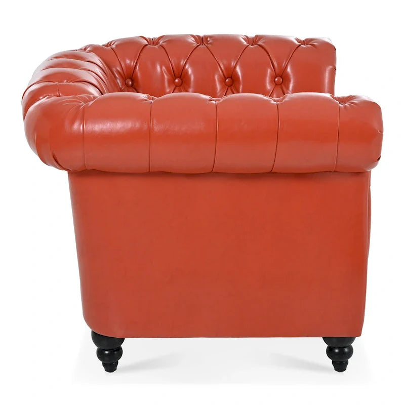 Christopher Knight Home - Winston Faux Leather Chesterfield Club Chair 13