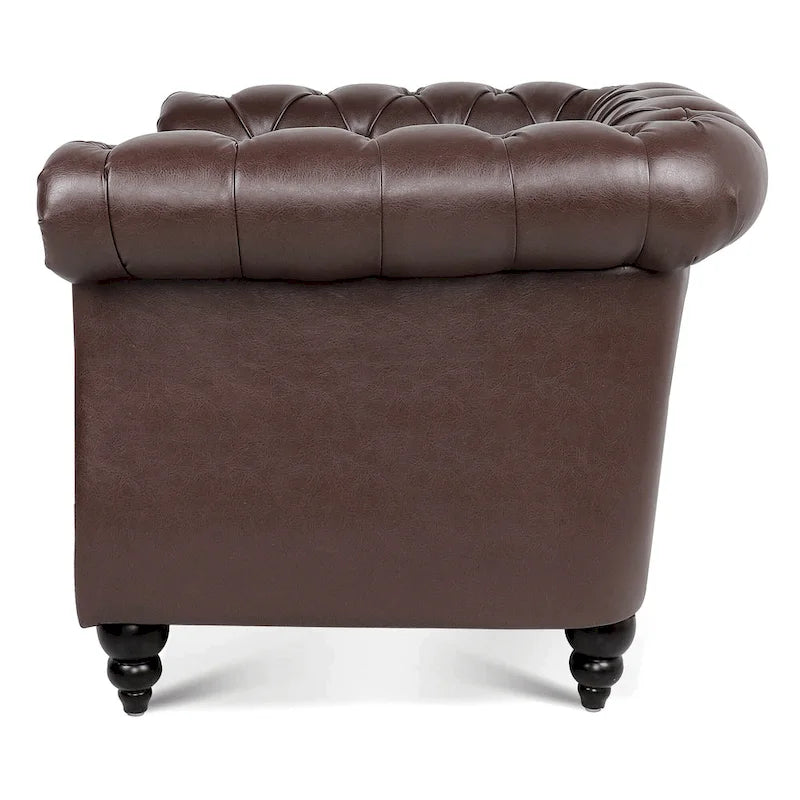 Christopher Knight Home - Winston Faux Leather Chesterfield Club Chair 26