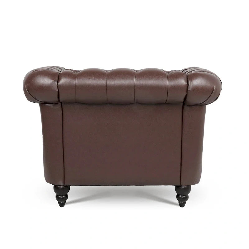 Christopher Knight Home - Winston Faux Leather Chesterfield Club Chair 27