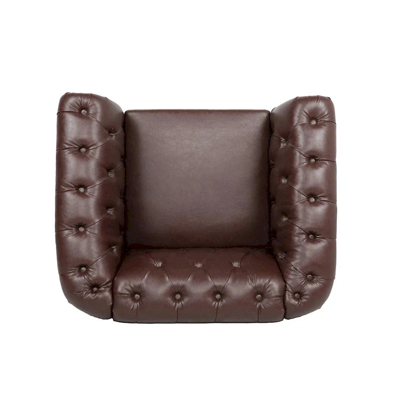 Christopher Knight Home - Winston Faux Leather Chesterfield Club Chair 28