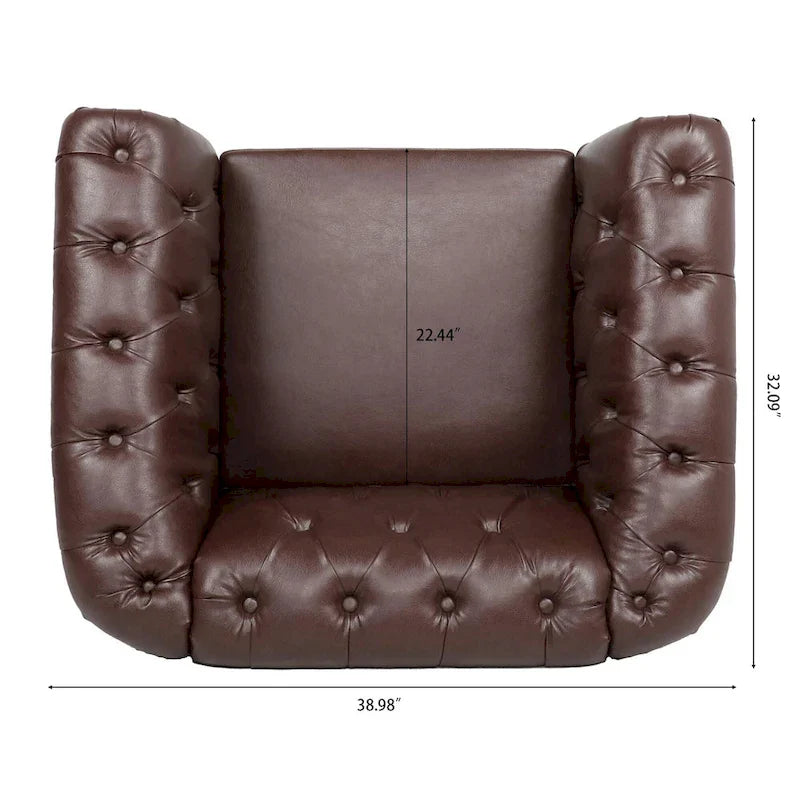Christopher Knight Home - Winston Faux Leather Chesterfield Club Chair 32