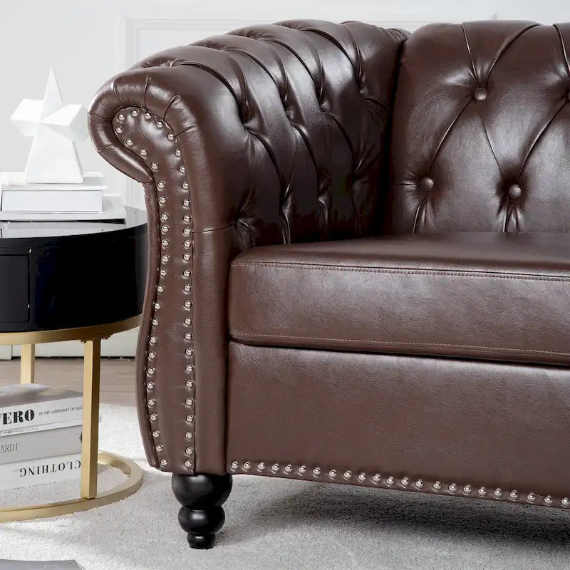 Christopher Knight Home - Winston Faux Leather Chesterfield Club Chair 33