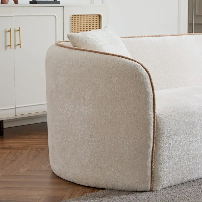 Christopher Knight Home - Tonson 82-Inch Curved Boucle 3-Seater Sofa 9