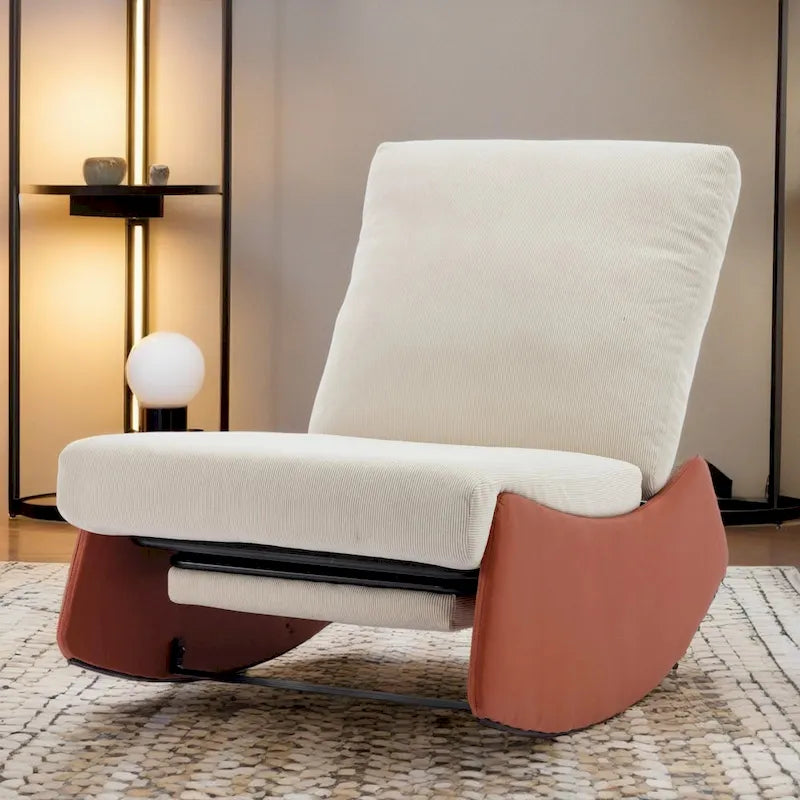 GDFStudio Contemporary Rocking Recliner with Footrest 1