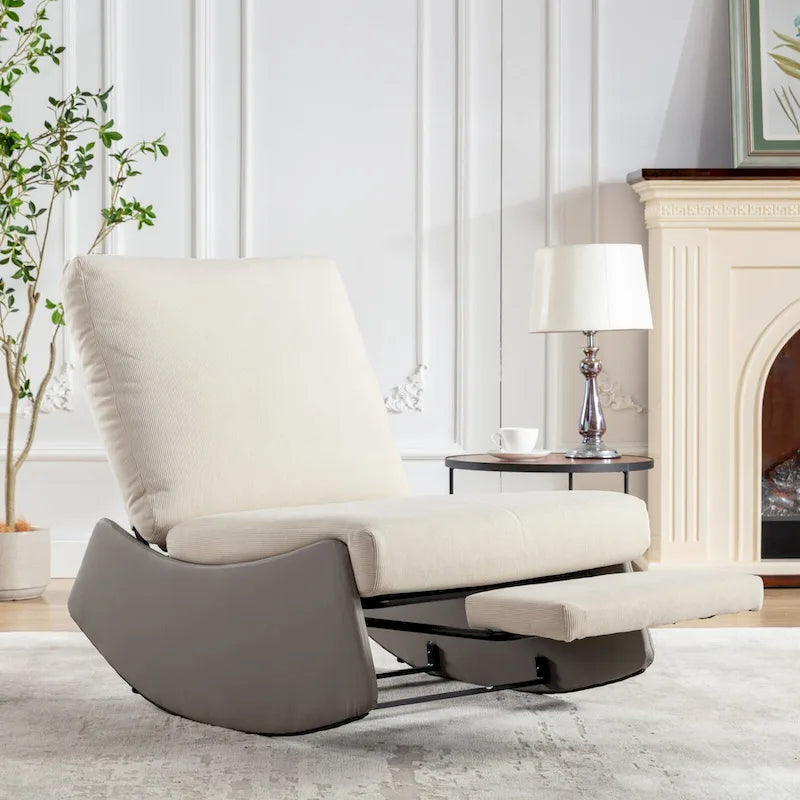 GDFStudio Contemporary Rocking Recliner with Footrest 19