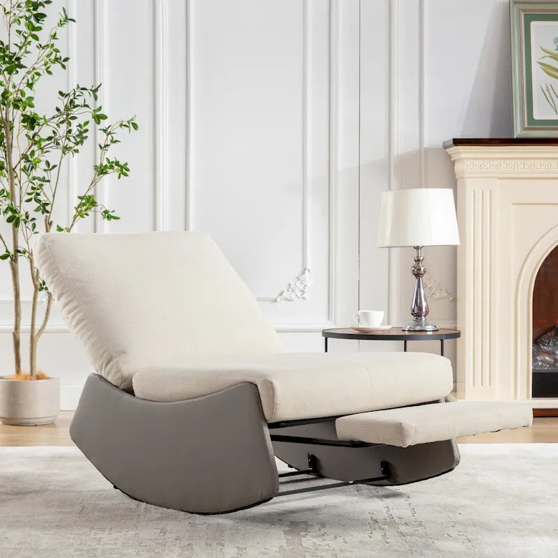 GDFStudio Contemporary Rocking Recliner with Footrest 20