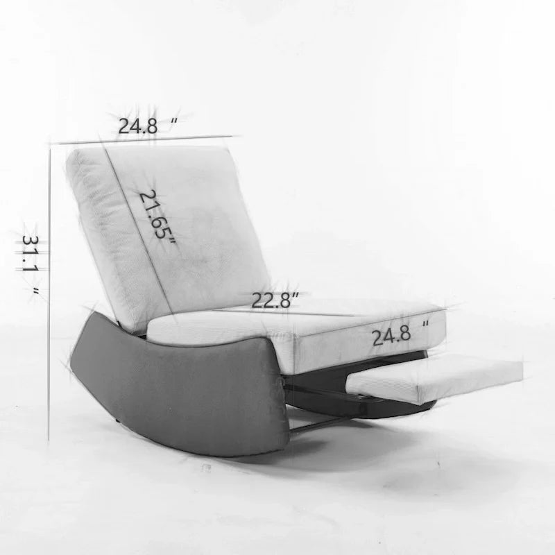 GDFStudio Contemporary Rocking Recliner with Footrest 30