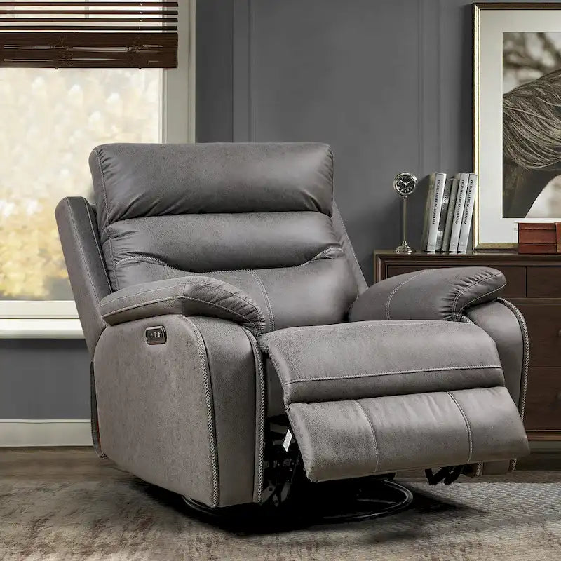Christopher Knight Home Motorized Rocking Recliner Chair with 240-Degree Swivel 2