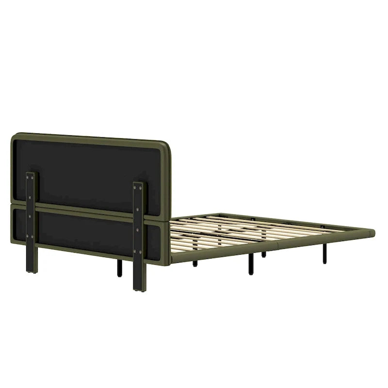 Christopher Knight Home Korli Contemporary Upholstered Leather Floating Bed Frame and Headboard Set with LED Lighting 25
