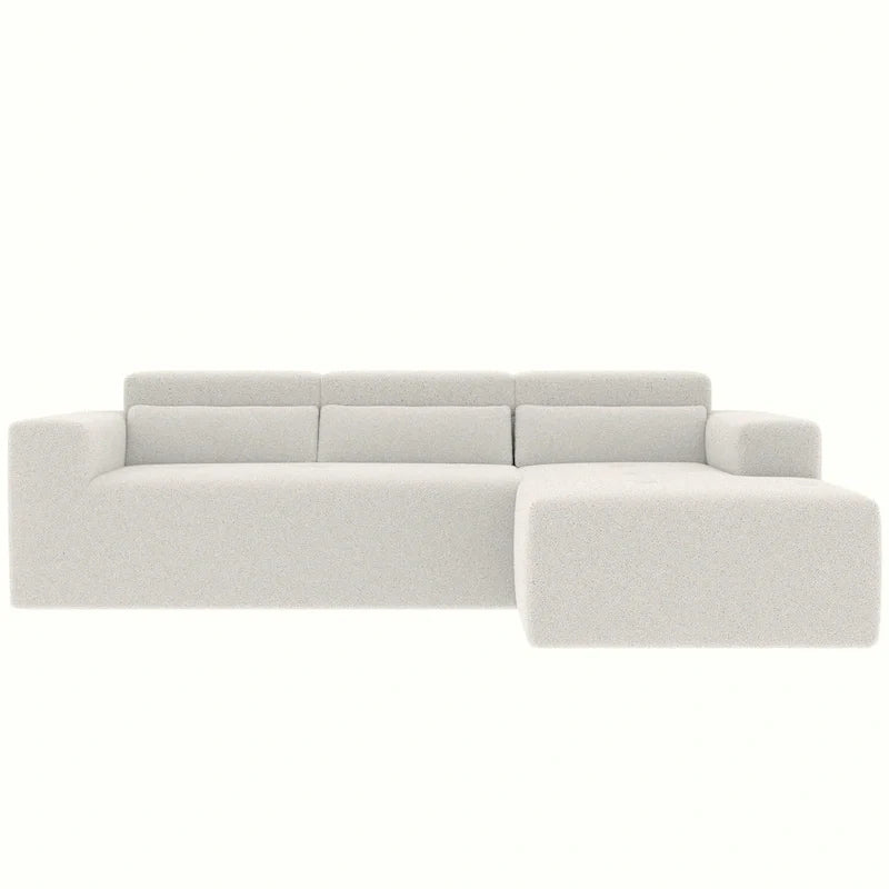 L Shaped Sectional Sofa with Upholstered Cushions and Modular Design 5