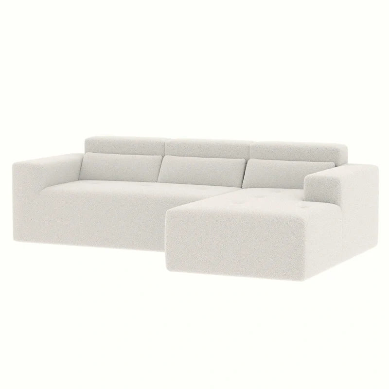 L Shaped Sectional Sofa with Upholstered Cushions and Modular Design 6