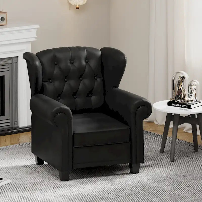 Contemporary Tufted Push-Back Recliner Armchair 38