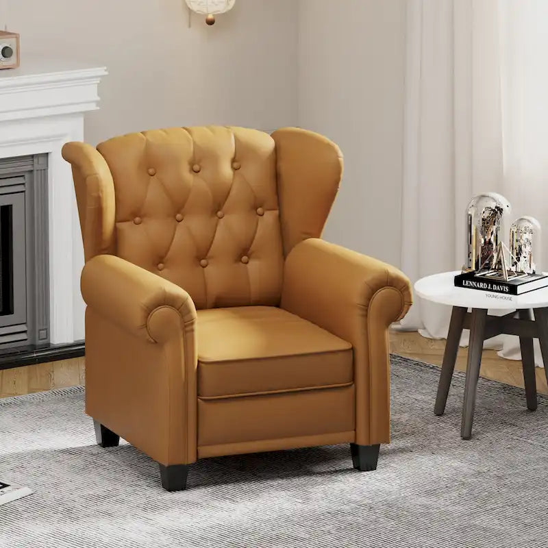 Contemporary Tufted Push-Back Recliner Armchair 2