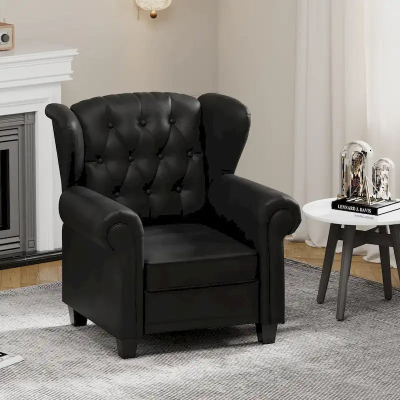 Contemporary Tufted Push-Back Recliner Armchair 3