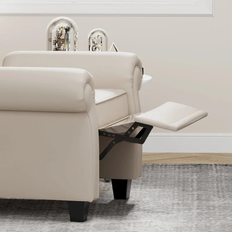 Contemporary Tufted Push-Back Recliner Armchair 8