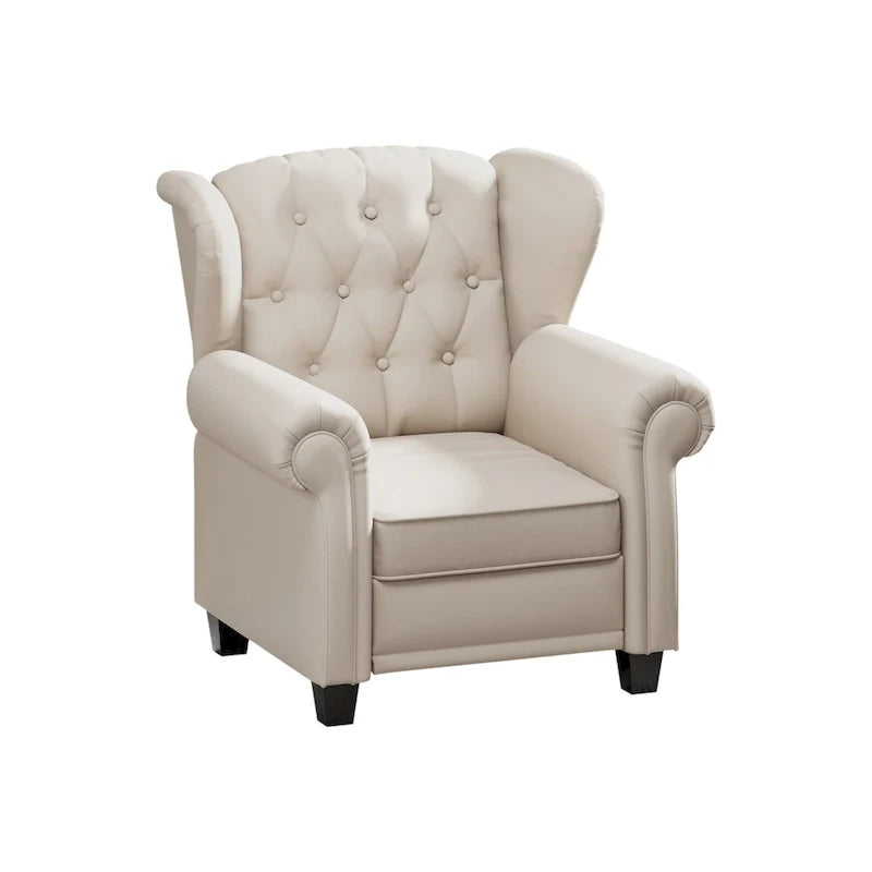 Contemporary Tufted Push-Back Recliner Armchair 12