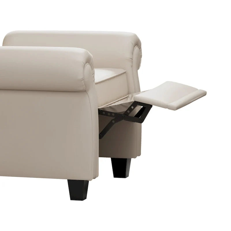Contemporary Tufted Push-Back Recliner Armchair 13