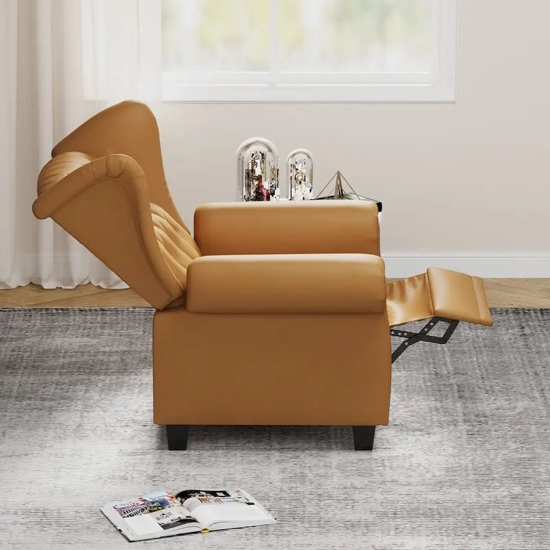 Contemporary Tufted Push-Back Recliner Armchair 20