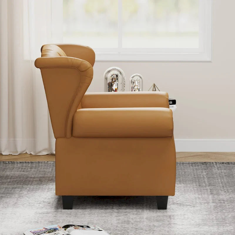 Contemporary Tufted Push-Back Recliner Armchair 21