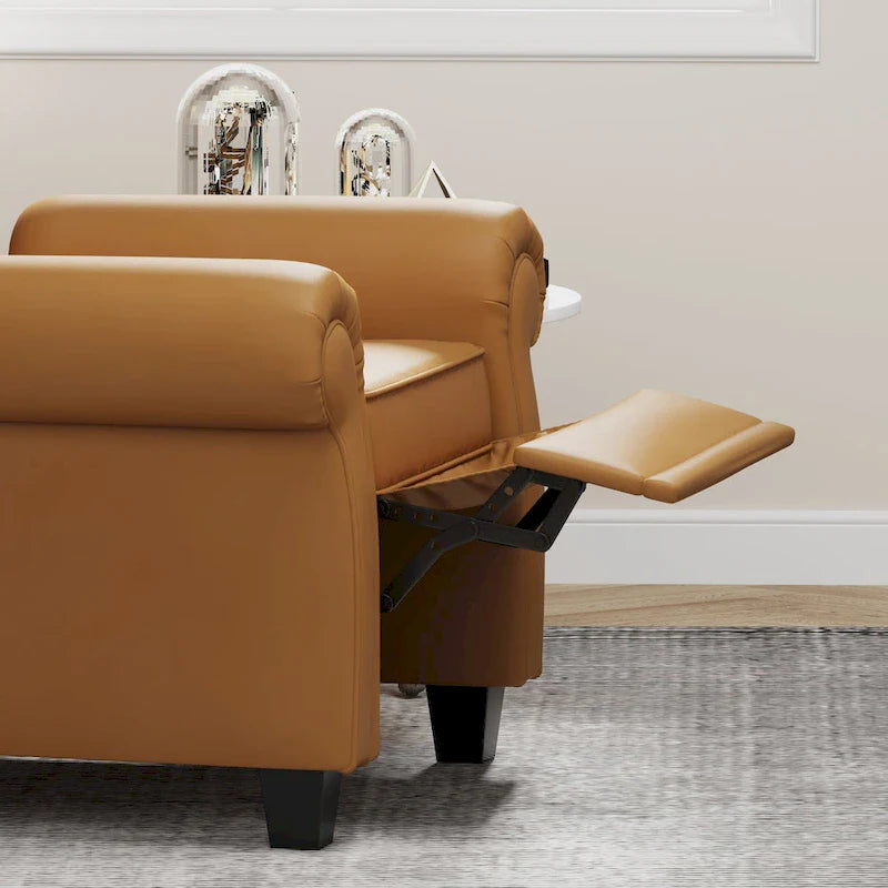 Contemporary Tufted Push-Back Recliner Armchair 22