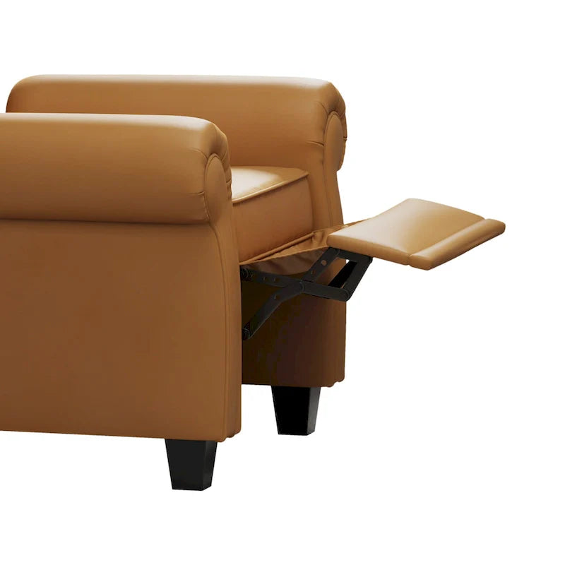 Contemporary Tufted Push-Back Recliner Armchair 25