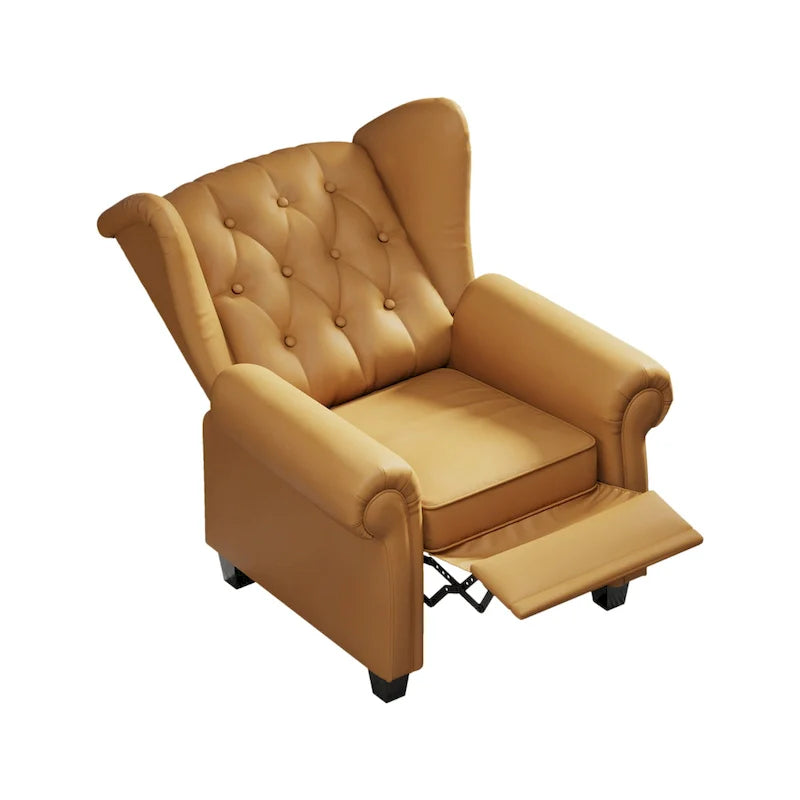 Contemporary Tufted Push-Back Recliner Armchair 27