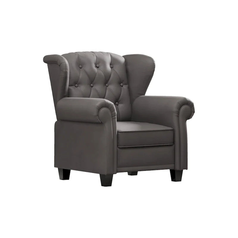 Contemporary Tufted Push-Back Recliner Armchair 34