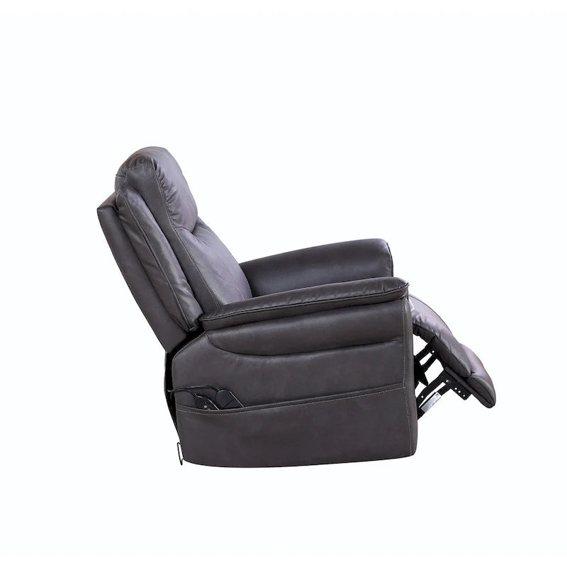 Christopher Knight Home Harrison Soft Power Swivel Rocker Recliner with Heating & Massage, Featuring Pillow Top Arms for Living Areas 9