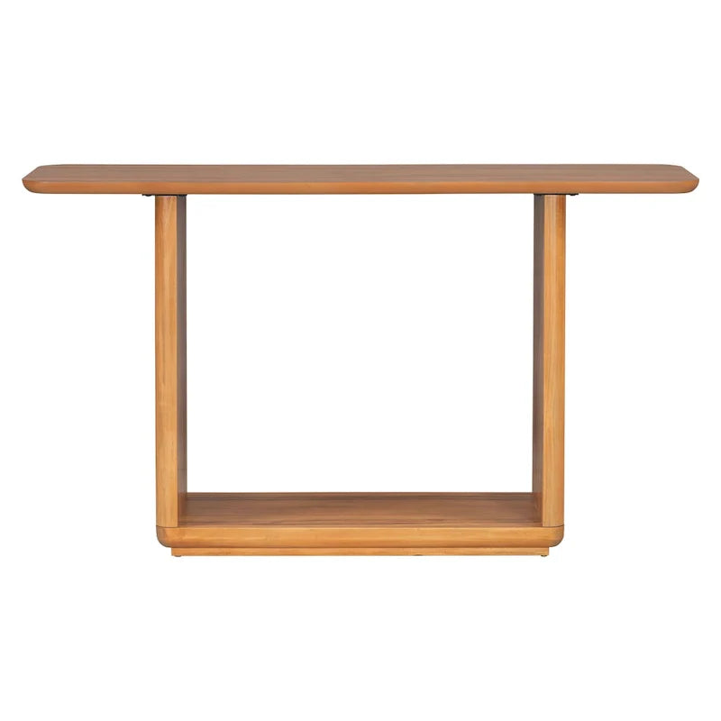 Christopher Knight Home - Mirod Stylish Minimalist Console Table with Curved Corners and U-Base 11