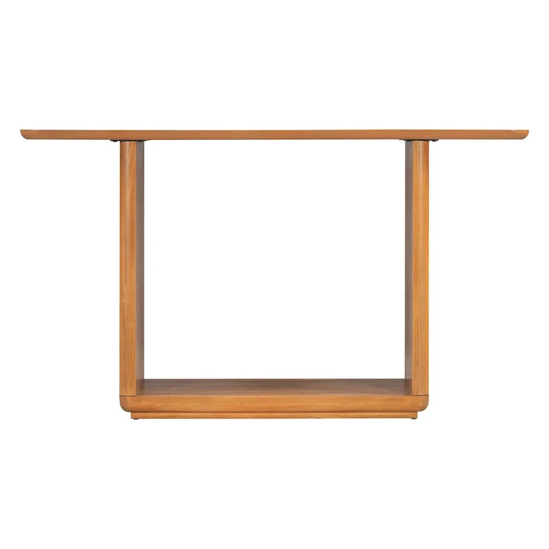 Christopher Knight Home - Mirod Stylish Minimalist Console Table with Curved Corners and U-Base 12