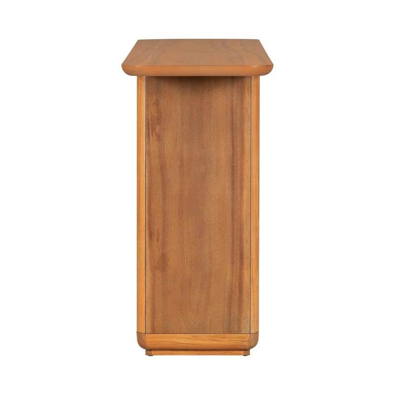 Christopher Knight Home - Mirod Stylish Minimalist Console Table with Curved Corners and U-Base 17