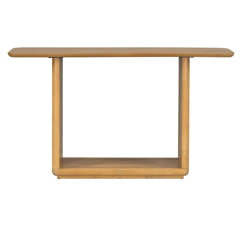 Christopher Knight Home - Mirod Stylish Minimalist Console Table with Curved Corners and U-Base 19