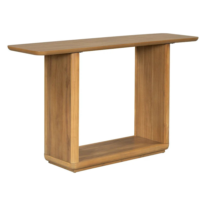 Christopher Knight Home - Mirod Stylish Minimalist Console Table with Curved Corners and U-Base 20