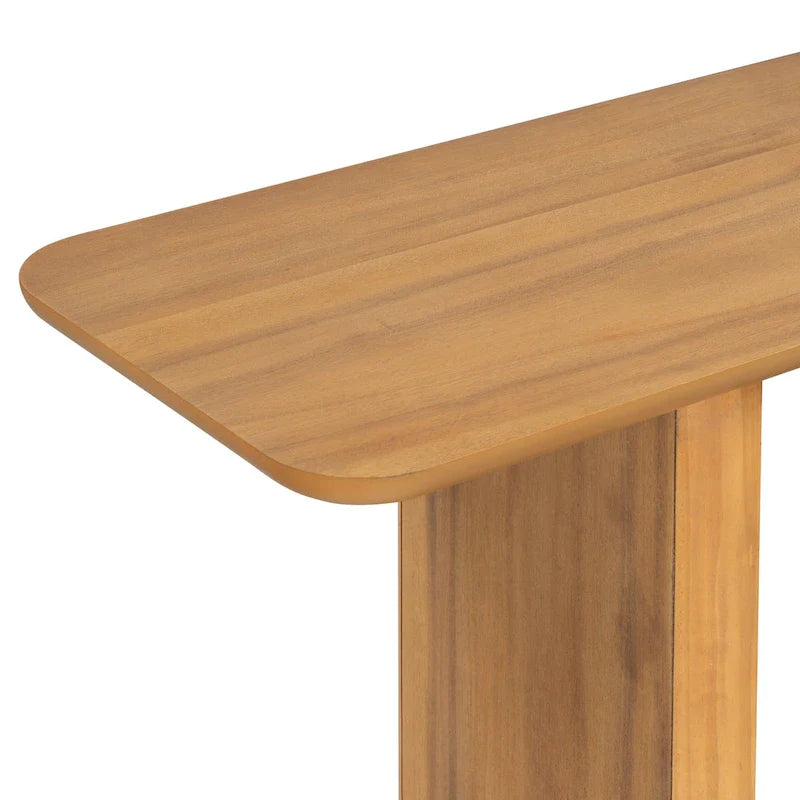 Christopher Knight Home - Mirod Stylish Minimalist Console Table with Curved Corners and U-Base 25
