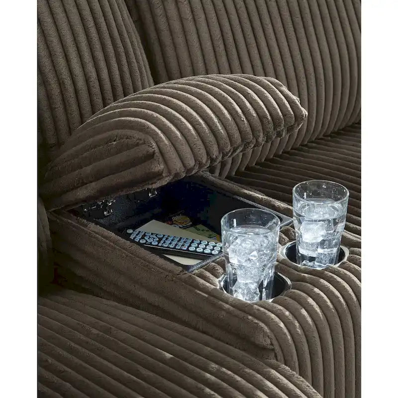 Signature Design by Ashley Top Tier 3-Piece Reclining Sectional Sofa with Chaise - Dimensions: 105W x 74D x 41H 4