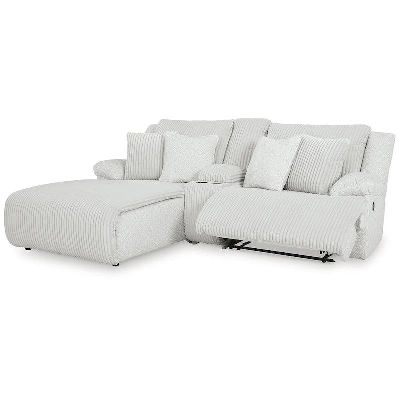 Signature Design by Ashley Top Tier 3-Piece Reclining Sectional Sofa with Chaise - Dimensions: 105W x 74D x 41H 9