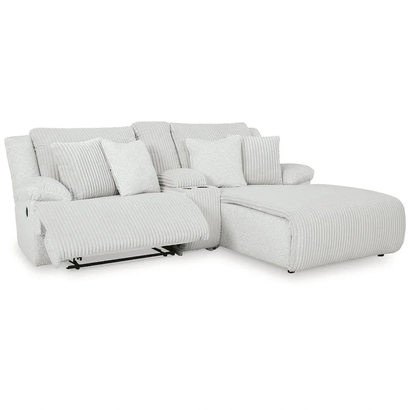 Signature Design by Ashley Top Tier 3-Piece Reclining Sectional Sofa with Chaise - Dimensions: 105W x 74D x 41H 15
