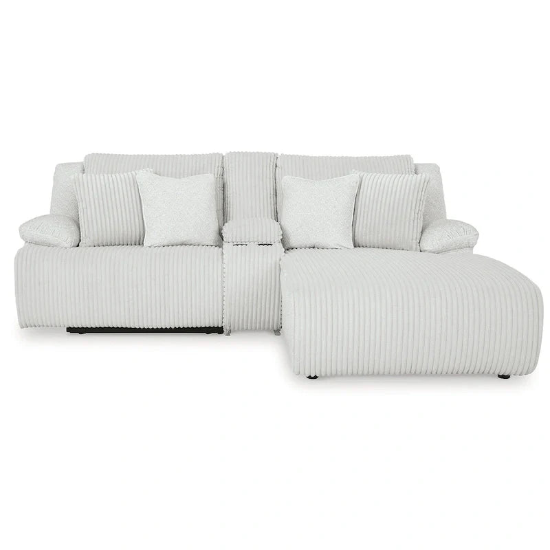 Signature Design by Ashley Top Tier 3-Piece Reclining Sectional Sofa with Chaise - Dimensions: 105W x 74D x 41H 16