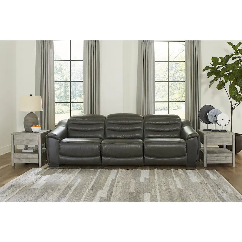Signature Design by Ashley Center Line 3-Piece Power Reclining Sectional Sofa - Dimensions: 110.5"W x 40"D x 35"H 1