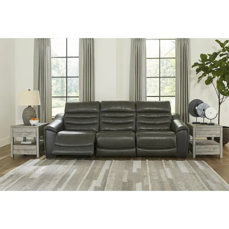 Signature Design by Ashley Center Line 3-Piece Power Reclining Sectional Sofa - Dimensions: 110.5"W x 40"D x 35"H 3