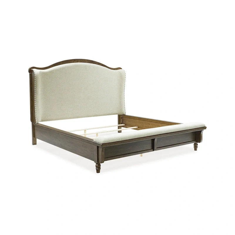 Signature Design by Ashley Sturlayne Brown and Beige Upholstered Bed Frame 2