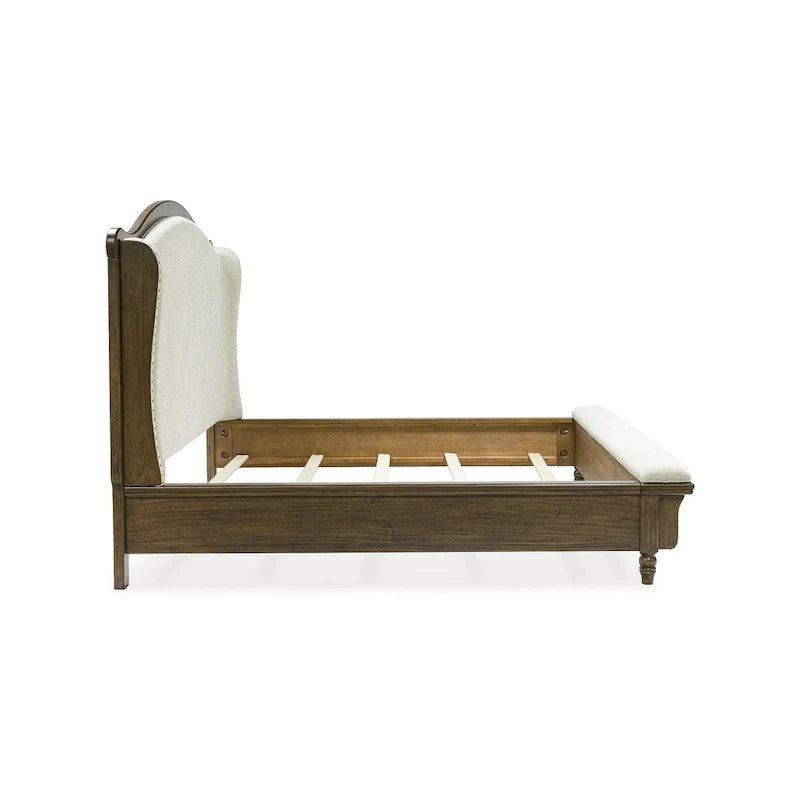 Signature Design by Ashley Sturlayne Brown and Beige Upholstered Bed Frame 4