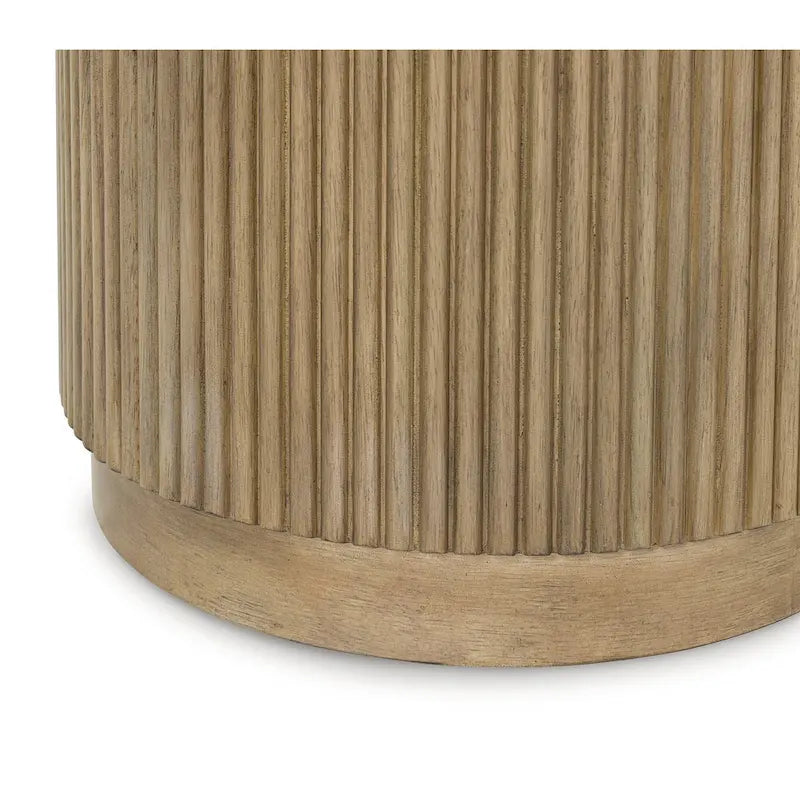Signature Design by Ashley Camdill Light Brown and White End Table - Dimensions: 18.13" W x 18.13" D x 23.75" H 6