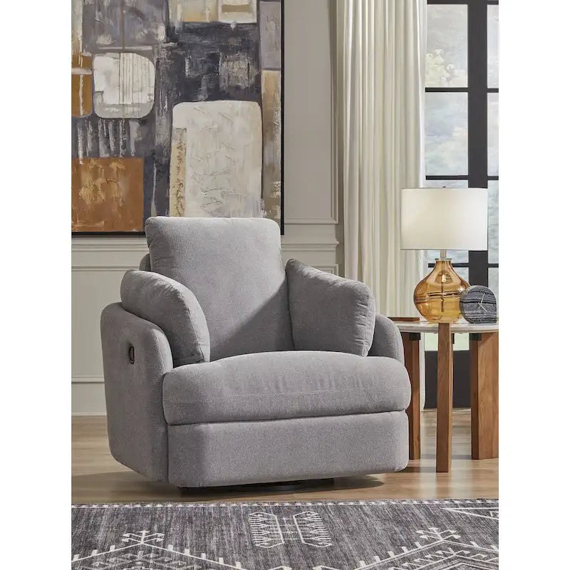 Signature Design by Ashley Modmax Dark Gray Reclining Swivel Glider Chair 13