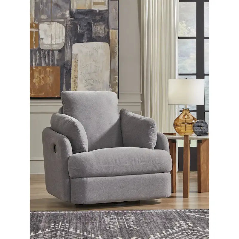 Signature Design by Ashley Modmax Dark Gray Reclining Swivel Glider Chair 1