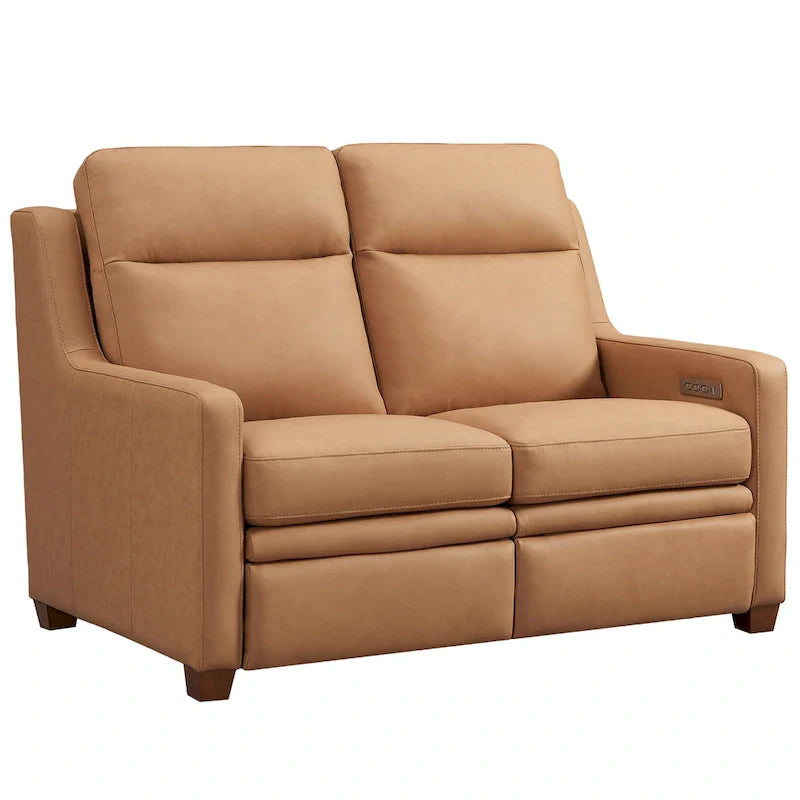 Authentic Leather 56-Inch Triple-Motor Power Reclining Loveseat with Zero-Wall Design and USB & USB-C Ports 2