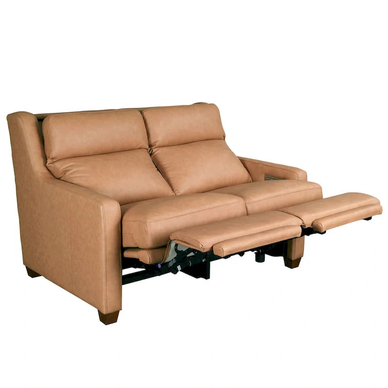 Authentic Leather 56-Inch Triple-Motor Power Reclining Loveseat with Zero-Wall Design and USB & USB-C Ports 4