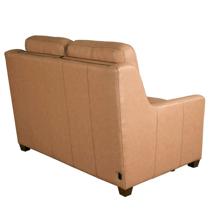 Authentic Leather 56-Inch Triple-Motor Power Reclining Loveseat with Zero-Wall Design and USB & USB-C Ports 5